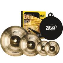 Kit de Pratos Zeus Hybrid Set C 14" 16" 20" + Bag Liga B20