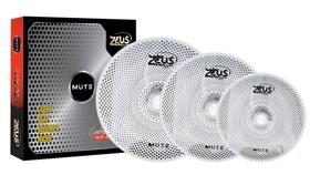Kit de Pratos Zeus Mute Set C 14" 16" 20" + Bag