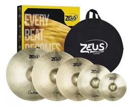 Kit De Pratos Zeus Para Bateria Custom Set E Liga B-20