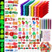 Kit de prendedores de roupa DIY de Natal JOICEE 60 alfinetes e acessórios coloridos Kit de prendedores de roupa DIY de Natal JOICEE 60 alfinetes e acessórios coloridos