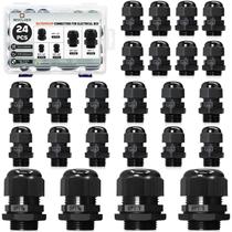Kit de Prensa-cabos NPT Impermeável IP68 Wocloer com 24 Peças