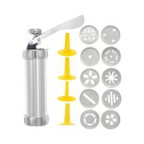 Kit De Prensa Para Biscoitos De Alumínio 10 20 Peças Manual Para Churros E Biscoitos Spritz