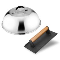 Kit de prensa para grelhar e cúpula de fusão de queijo Skyflame em aço inoxidável