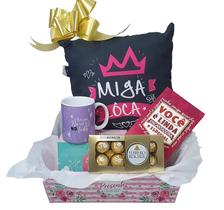 Kit de presente para amiga Ferrero Rocher Almofada Amizade