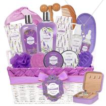 Kit de Presente para Cuidados com a Pele ASINING 19 Peças Cesta Spa de Lavanda Kit de Presente para Cuidados com a Pele ASINING 19 Peças Cesta Spa de Lavanda