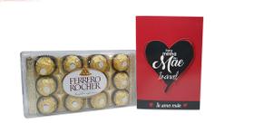 Kit De Presente Para Mãe Chocolate Ferrero Rocher + Cartão