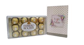 Kit De Presente Para Mãe Chocolate Ferrero Rocher + Cartão