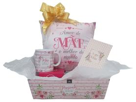 Kit De Presente para mãe Dia Das Mães Almofada Caneca Cartão