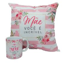 Kit de Presente Para Mãe - Dia das Mães Caneca e Almofada
