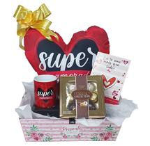 Kit de presente para Namorada Ferrero Rocher Almofada Amor - Sude