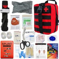 Kit de Primeiros Socorros de Emergência - Bolsa Molle Completa e Compatível com Trauma