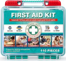 Kit de Primeiros Socorros General Medi 110 Peças Estojo Rígido Kit de Primeiros Socorros General Medi 110 Peças Estojo Rígido
