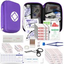 Kit de primeiros socorros YIDERBO Car-Home Survival 273 peças roxo