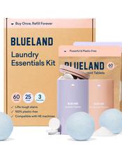 Kit de produtos essenciais para lavanderia BLUELAND, sem perfume, com bolas de secar