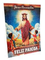 Kit de Produtos Revenda para Páscoa - Quebra-cabeças Jesus Ressuscitou de 60 peças - 10 unidades