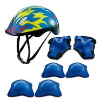 Kit De Proteção Azul - Chamas Amarelas - Zippy Toys
