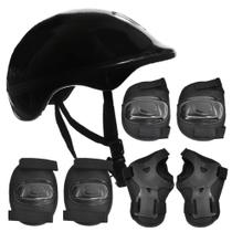 Kit De Proteção Capacete Cotoveleira Joelheira Munhequeira