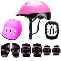 Kit De Proteção Capacete Infantil Feminino Menina Radical - Sports Helmet