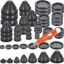 Kit de proteção de fio Rubber Grommets, 28 unidades para furo