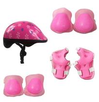 Kit de Proteção Infantil Capacete Joelheira Cotoveleira Protetor de Mãos Rosa - Dm radical Kit de Proteção Infantil Capacete Joelheira Cotoveleira Protetor de Mãos Rosa - Dm radical