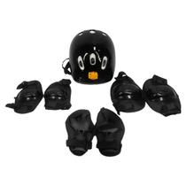 Kit De Proteção Infantil DM Radical Para Esportes Patins Bike Skate Patinete Com Capacete Ajustável