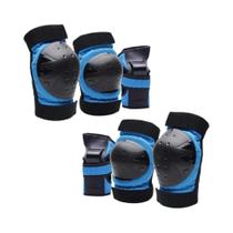 Kit de Proteção Infantil e Adulto (6 Peças) - Joelheiras, Cotoveleiras e Munhequeiras para Skate