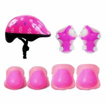 Kit De Proteção Infantil Feminino Rosa Radical Plus Rosa 5489 - Dm Toys