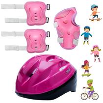 Kit De Proteção Infantil Menina E Menino Bike Skate Patins Kit De Proteção Infantil Menina E Menino Bike Skate Patins