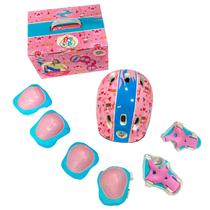 Kit de Proteção Infantil para Patins Bike Skate com Capacete - UNITOYS