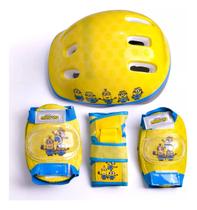 Kit De Proteção Iniciante Infantil Patins Skate Bike Minions