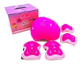 Kit de Proteção Joelheira Cotoveleira Infantil Rosa Unitoys