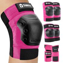 Kit de Proteção Juvenil Tanden para Joelhos, Cotovelos e Punhos, Rosa Kit de Proteção Juvenil Tanden para Joelhos, Cotovelos e Punhos, Rosa