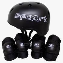 Kit de proteção kids capacete skate bike patins completo