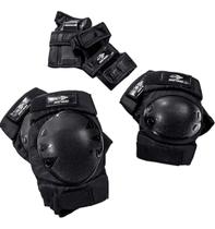 Kit De Proteção Preto Cotoveleira Joelheira Protetor Punho P