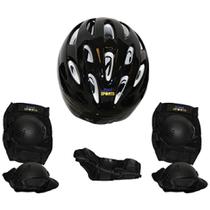 Kit de proteção radical c/ capacete tam. G preto Bel Sports