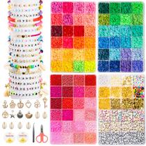 Kit de pulseira Friendship Goldwise 72 cores com miçangas de argila