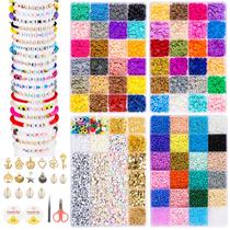 Kit de pulseira Friendship Goldwise 72 cores com miçangas de argila Kit de pulseira Friendship Goldwise 72 cores com miçangas de argila