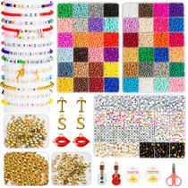 Kit de pulseira Friendship Goldwise 8706 unidades de 48 cores com miçangas Kit de pulseira Friendship Goldwise 8706 unidades de 48 cores com miçangas