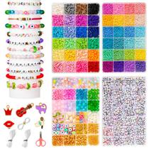 Kit de pulseira Friendship Goldwise com contas de argila de 48 cores