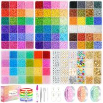 Kit de pulseira Friendship Paodey 96 cores Glass Seed Beads