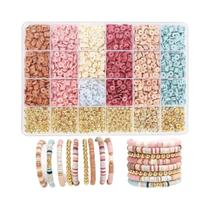 Kit De Pulseiras De Contas De Argila Dourada DIY Para Fazer Joias, Kit De Pulseiras Da Amizade, - yanxin