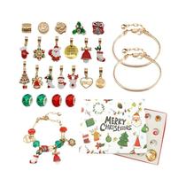 Kit De Pulseiras DIY Com Tema De Natal 24PCS Calendário Do Advento Caixa Surpresa