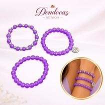 Kit de Pulseiras - Dondocas Cor:roxo Kit de Pulseiras - Dondocas Cor:roxo