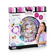 Kit De Pulseiras Infantil 160 Miçangas Coloridas - My Style Pulseira, Colar Sweet Candy Br1118 p/ Crianças Personalizar