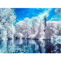 Kit de Punto de Cruz Moohue Hermosos Paisajes de Invierno para Adultos