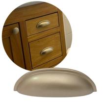 Kit de puxadores concha dourado fosco com 8 unidades para decoração de móveis em geral cozinha sala quarto banheiro