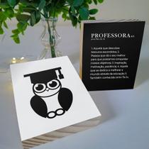 Kit de Quadros de Mesa Significado de Professora Presente Dia dos Professores Homenagem Para Professora