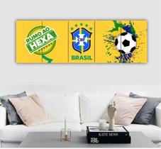 Kit de Quadros Decorativos Copa do Mundo Brasil Rumo ao Hexa