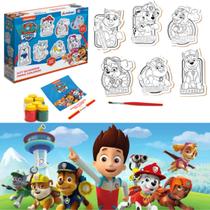 Kit de Quadros para Colorir Patrulha Canina Madeira MDF