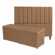 Kit De Quarto Roma Cabeceira De Cama Box E Calçadeira Baú Casal King 195 Cm Suede Capuccino Eli Móveis E Decoração Kit De Quarto Roma Cabeceira De Cama Box E Calçadeira Baú Casal King 195 Cm Suede Capuccino Eli Móveis E Decoração